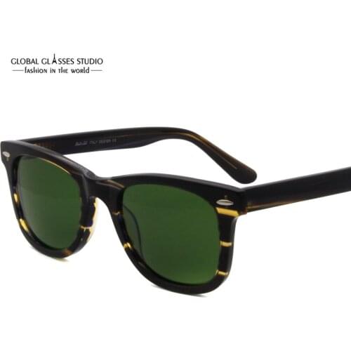 Fashion Classic Men Lady Italy Design Blue Red Black Brown Glass Lens Sunglasses Eyewear SCT7046