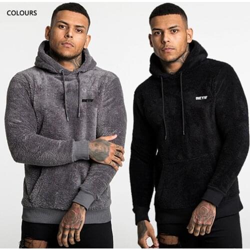Mens Winter Fluffy Fleece Hoodies Plush Hooded Sweatshirt Outwear Warm Hoodie Hoody Palace Pullover Outwear
