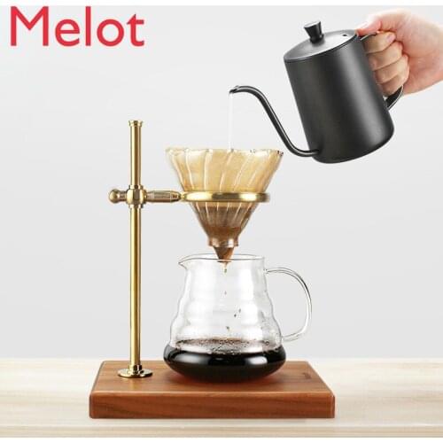 Hand Made Coffee Maker Set Walnut Hand Wash Pot Holder Filter Cup Filter Drip Coffee Maker Siphon Coffee Pot Free Shipping