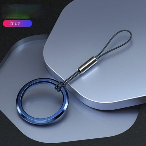 New borderless mobile phone ring buckle lanyard metal circle simple short-loaded mobile phone case lanyard ring sling