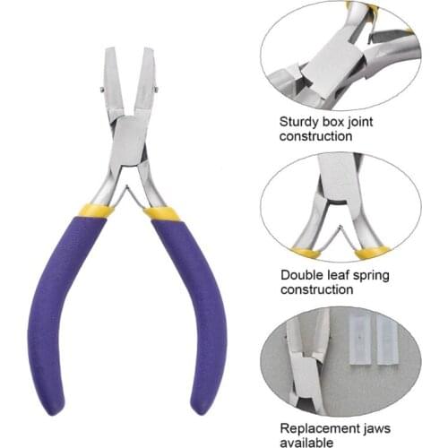 Purple Handle Wearing Cheek Plastic Head Pliers with Plastic Head Diy Handmade Jewelry Accessories Hardware Accessories