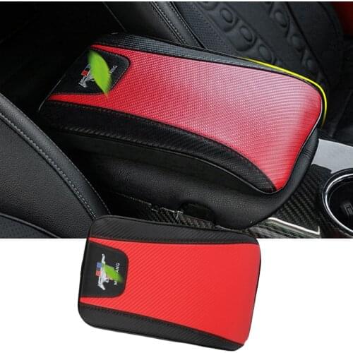 Armrest box Heightening pad Center console storage box Handbrake cushion For 15-21 Ford Mustang Interior Accessories
