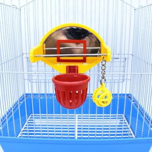 Bird Trick Basketball Stacking Foraging Toy Cage Play Activity Foot Toy