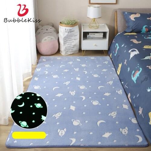 Bubble Kiss Luminous Carpets For Living Room Thick Plush Rug Children Bed Room Fluffy Floor Mat Home Decor Bedside Dinosaur Rugs