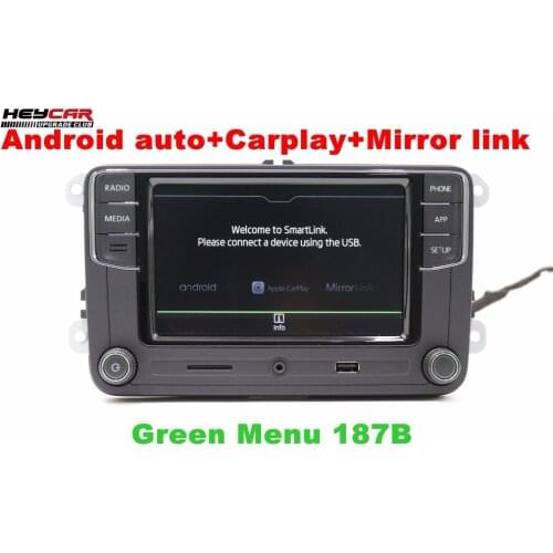 RCD510 RCD330 RCD330G Plus Radio Green Button light Carplay Android Auto For Skoda Octavia Fabia Superb Yeti