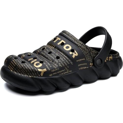 2021 Summer Beach Slippers Casual Slides Men Sea Clogs Sandals Mules Flip Flops Boy Flat Platform Shoes Light Soft Masculina