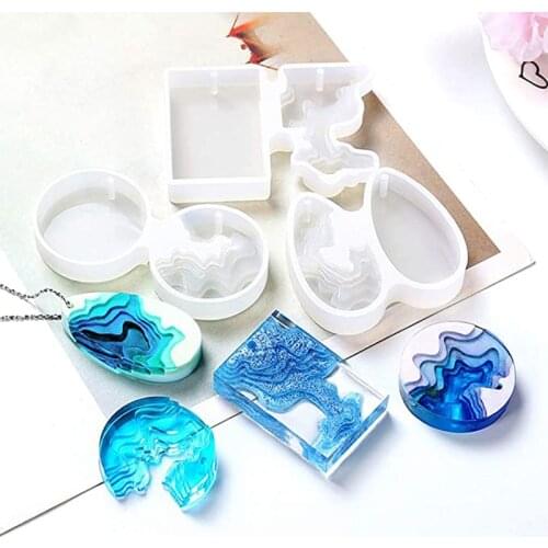 Island Mountains Epoxy Resin Silicone Molds Dried Flower Epoxy Resin Mould Decorative For DIY Pendant Jewelry Making