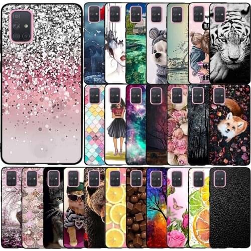 Silicone Case For Samsung Galaxy A71 Case Soft Tpu Phone Shell Cover For Samsung A71 Fundas Coque Etui Bumper Protective Cover