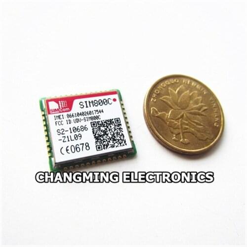 SIM800C,SIMCOM,lowest cost SIM800C,SMS DATA Transfer voice, version 24M without BT FW(working 100% Free Shipping) 1PCS