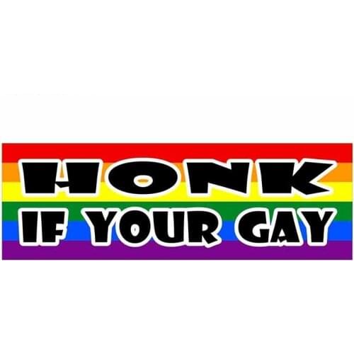 SZWL Honk If Your Gay LGBT Lesbian Diversity Sign Car Stickers Vinyl Funny Decals JDM Bumper Trunk Truck Graphics DIY,13cm*4cm