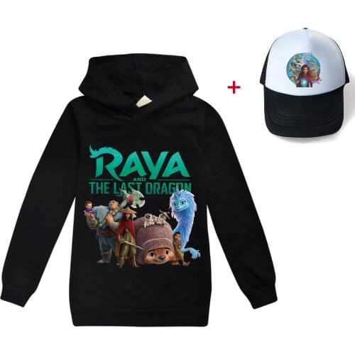 Hot Juvenile Spring Autumn Raya and The Last Dragon hoodies for Girls Boys Long sleeve T Shirt Tops Children Sports Leisure Tees