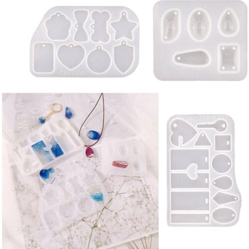 1 Set Pet Dogs Tags Epoxy Resin Mold DIY Crafts Jewelry Necklace Earrings Casting Tool Hanging Pendant Silicone Mould