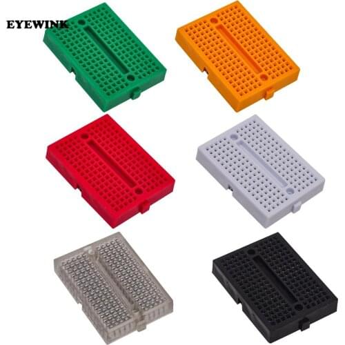 SYB-170 5 Colors Mini Solderless Breadboard Prototype Experiment Test Protoboard 170 Tie-Points For Arduino Shield