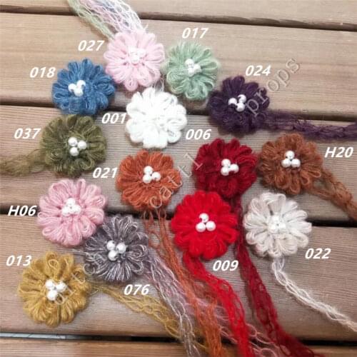 10 pcs / Lot Mix ColorHandcraft Mohair Headband Props For Baby Photography Baby Shower Gift Birthday Gift