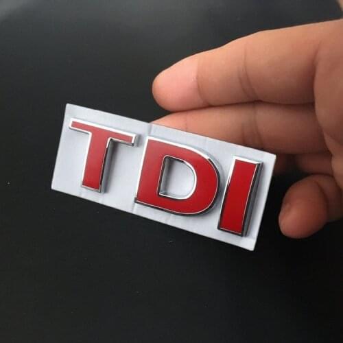 1X TDI Emblem Rear Trunk Badge Side Logos TDI Rear Car Emblem fit For Passat Tiguan Bora Golf MK3 Polo Car Styling