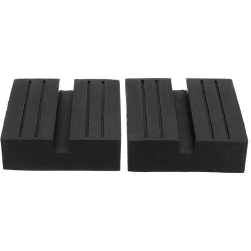 2Pcs Universal Car Slotted Lift Trolley Jack Disk Block Rubber Pad Guard Adapter