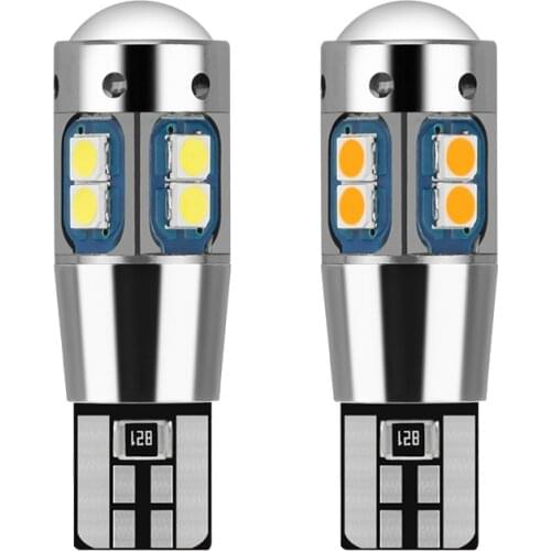 2 PCS High Quality T10 W5W Super Bright 3030 LED Car Interior Reading Dome Light Marker Lamp 10 SMD LED Auto Wedge Parking Bulbs