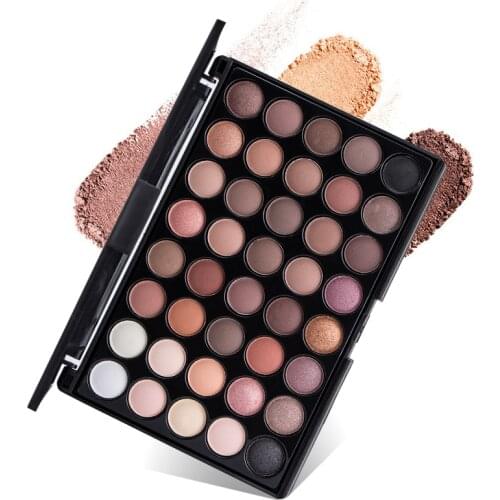 40 Colors/Set Earth Matte Color Eyeshadow Pallete Mix-match Shimmer Glitter Metallic Colorful Eyes Comestic Lasting Makeup TSLM2