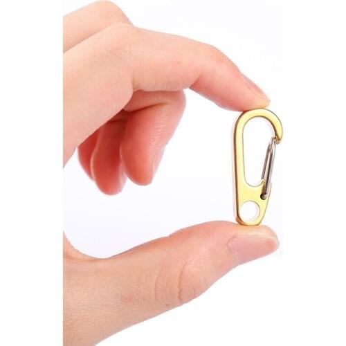5PCS Spring Buckle brass Mini Key Ring Carabiner Bottle Hook Paracord Camping Accessories Travel Kits