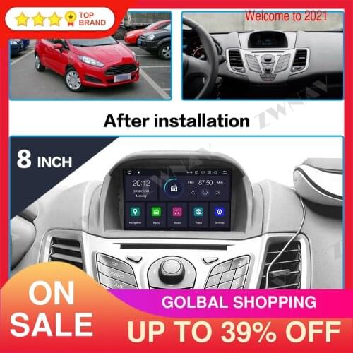 Android 10.0 Car DVD Player GPS Navigation For Ford Fiesta MK7 2013-2016 Car Radio player Auto Video stereo Multimedia head unit