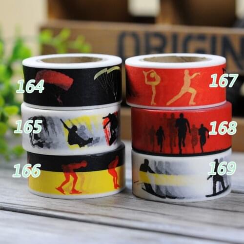 Free shipping Beautiful sport washi tape/wider 20mm*10m washi tape/sports item masking paper tape