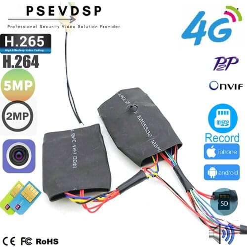 Camhi DIY 5MP 2MP Starlight IMX335 3G 4G SIM IP Camera Module 1920P 1080P Wireless MINI 4G Pin Hole Covert Audio &TF Card Slot