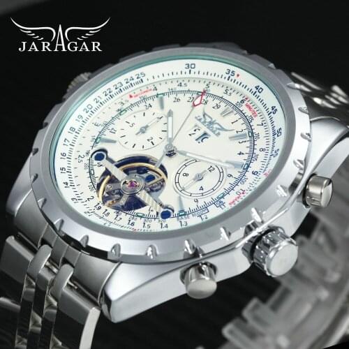 WINNER Fashion Business Automatic Mechanical Wrist Watches Men Top Brand Luxury Multifunction Tourbillon Dial Leather Watches