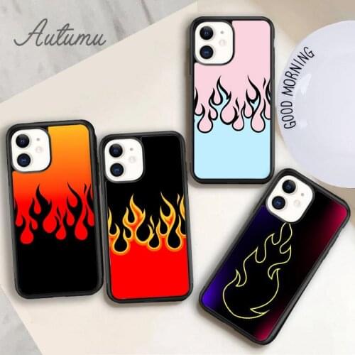 Flame trendy Phone Case for iPhone 11 12 Pro Max mini X XR XS SE 2020 5 6S 7 8 Plus Samsung Galaxy S8 S9 S10 Cover shell