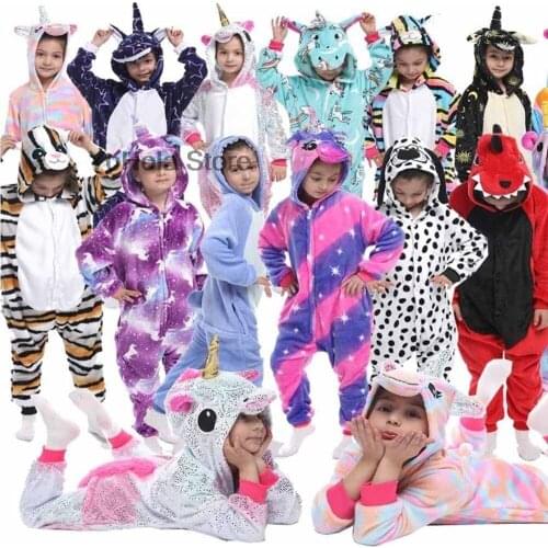 Baby Anime Pijama Dog Kids Pajamas Unicorn Pyjamas for Children Animal Cartoon Baby Costume Winter Boy Girl Licorne Onesie