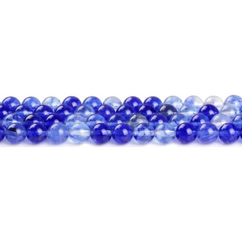 Good Quality Natural Stone Beads Blue Watermelon Round Loose Ball Beads 15" Strand 4 6 8 10MM For DIY Jewelry Making Bracelet
