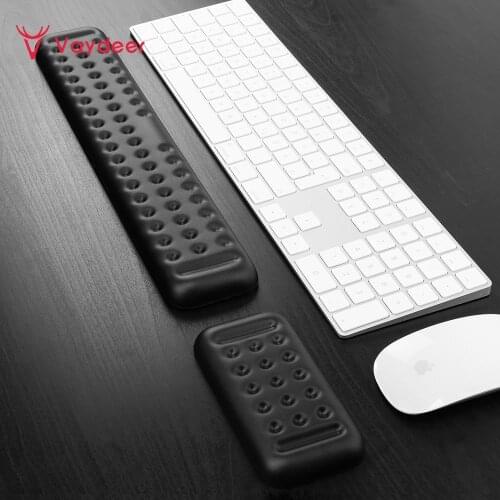 Keyboard and Mouse Wrist Rest Set PU Memory Foam Ergonomic Hand Palm Rest Support for Computer Typing and Wrist Pain Relief