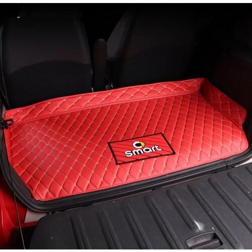 Car trunk mat for Mercedes new Smart forfour 453 fortwo 451 interior anti-dirty pad interior accessories decorative leather rug