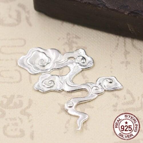 100% s925 sterling silver pendant personality high-end fashion style carved clouds shape DIY jewelry accessories 2018 new hot