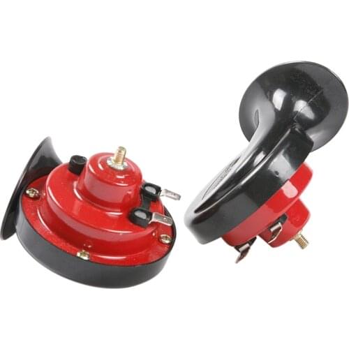 Pair Motorcycle Car ELECTRIC 12V 120db Single-tone Snail Horn Loud Sound