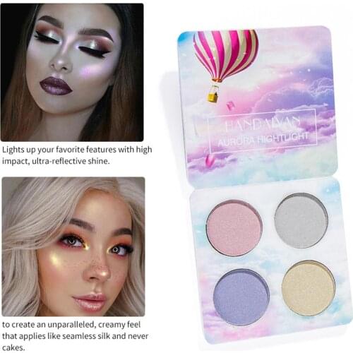 HANDAIYAN Glazed eyeshadow palette colorful Eye Palette Glitter Highlighter Make up Pigment matte Eye Shadow Pallete
