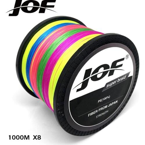JOF Lake Sea Fishing 1000m Braided Fishing Line 22 31 39 43 52 61 78LB PE Multifilament Fishing Line