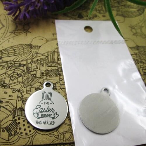 20pcs--"the easter bunny has arrived"stainless steel charms more style for choosing DIY Charms pendants for necklace