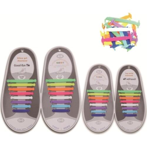 No Tie Silicone Elastic Shoelaces Special Lazy Elastic Shoe Laces for Men Women Lacing Kids Adult Sneakers Shoelaces