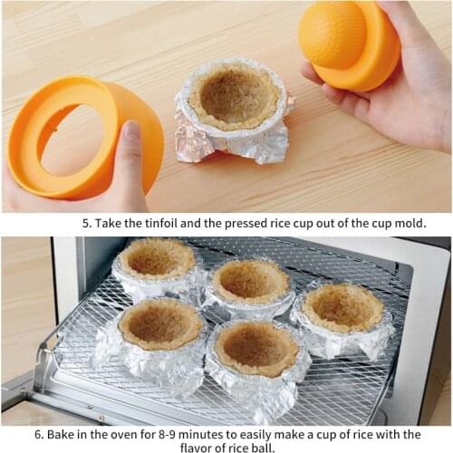 Cute Rice Cup Mould Baked DIY Rice Ball Mold Lunch Box Gadget Kitchen Tool