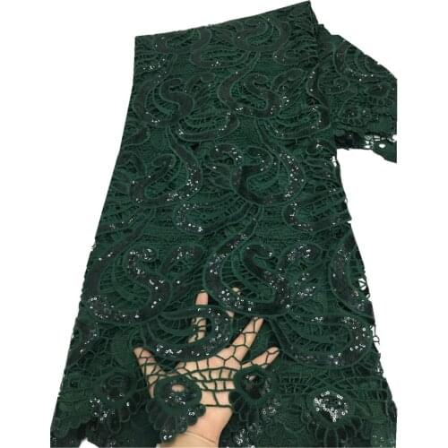 SJ Lace African Lace Fabric2021 High Quality Lace Milk Silk Lace Sequins Cord French Mesh Lace Fabric For Wedding Dress x3-12