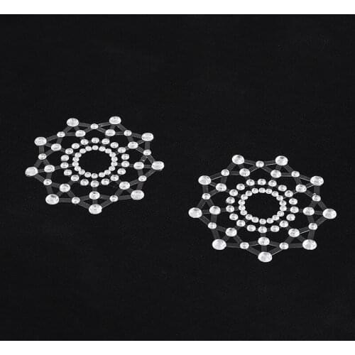 Snowflake diamond Women Breast Petals Lift Nipple Cover Invisible Adhesive Transparent Sexy Strapless Breast Cover Pasties porn
