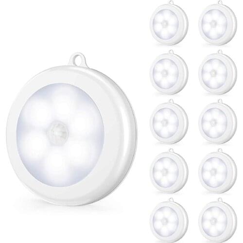 Ultra Bright PIR Motion Sensor 6 LED Night Light Wireless Detector Hallway Pathway Closet Wall Lamp With Magnet Auto On/Off