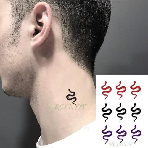 Waterproof Temporary Tattoo Sticker snake animal three colours fake tatto flash tatoo hand leg arm back for kid men women child