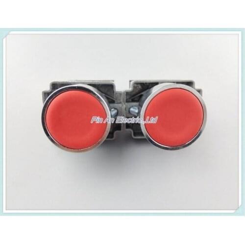 The high quality 1pcs XB2-BA41C RED Self-reset Momentary Flush Pushbutton 1 N/C Flat Push Button Switch Replace
