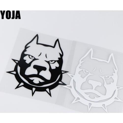 YOJA 15X16.7CM Pit Bull Funny Cartoon Bumper Decoration Animal Vinyl Car Sticker ZT4-0073