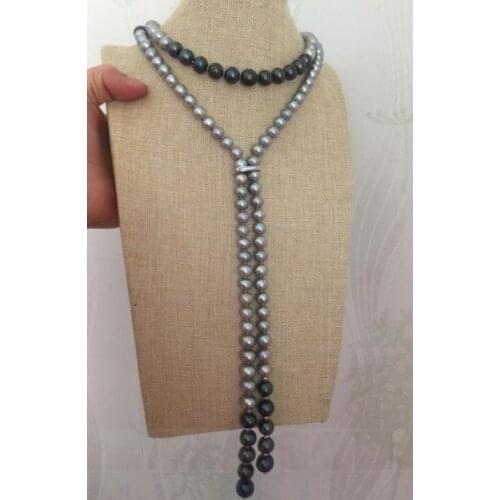 Jewelry new design south sea round multicolor pearl necklace 48inch