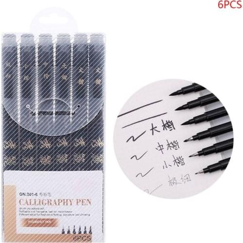 1/4/6/9pcs Chinese Japanese Calligraphy Brush Pen Markers Art Writing Painting Drop Shipping
