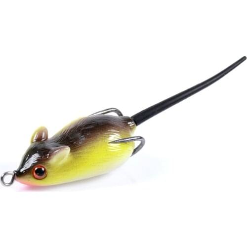 1pcs Frog Soft Bait Prop Jigging Mouse Fishing Lure Tackle Artificial Wobblers Catfish Shad Topwater Double-Hooks Water Ray Lure