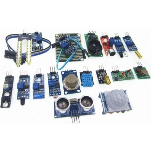 16pcs/lot Raspberry Pi 3&Raspberry Pi 2 Model B the sensor module package 16 kinds of sensor