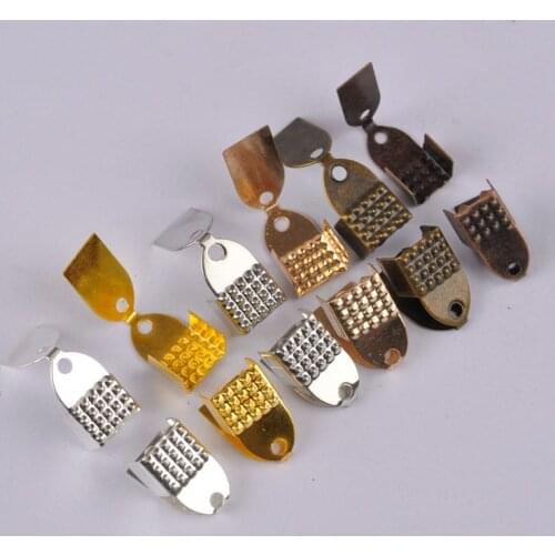 2000pcs 4x9mm 5x10mm 6x10mm Cord Clips cord connectors end caps for leather cord necklace bracelet jewelry making supplies